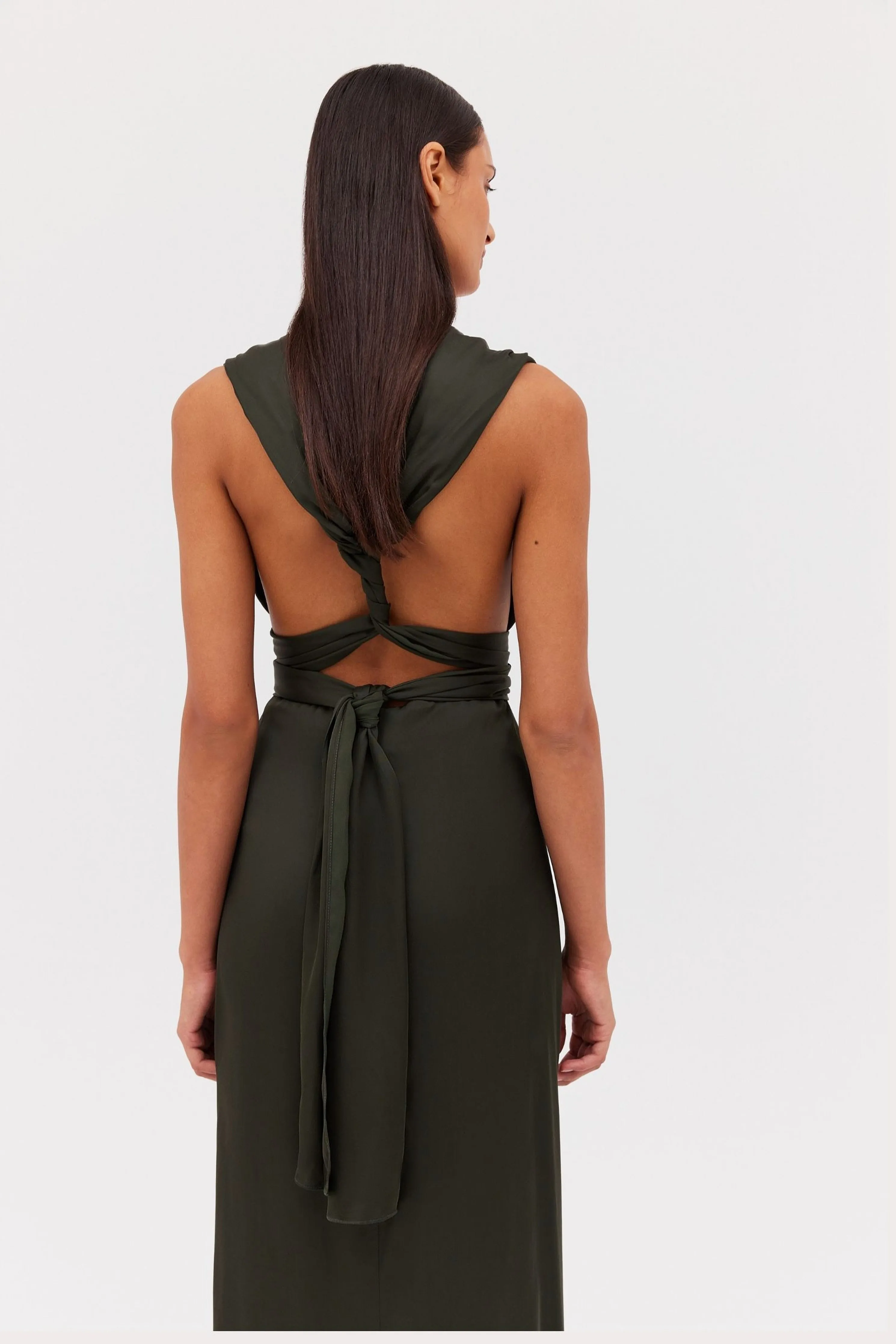 FOREST SATIN ASCENDENT GOWN