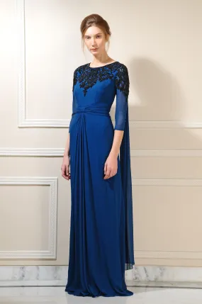 Full Sleeved Silk Georgette Gown