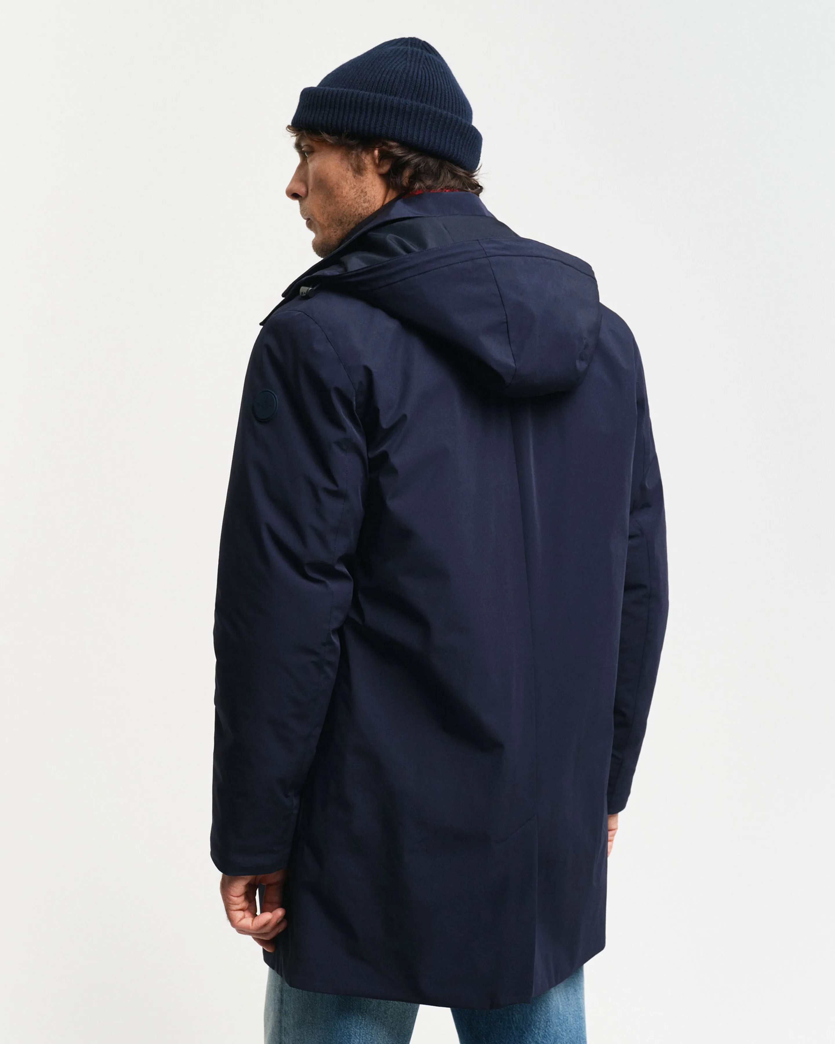 GANT - Padded Car Coat In Evening Blue 7006451 433