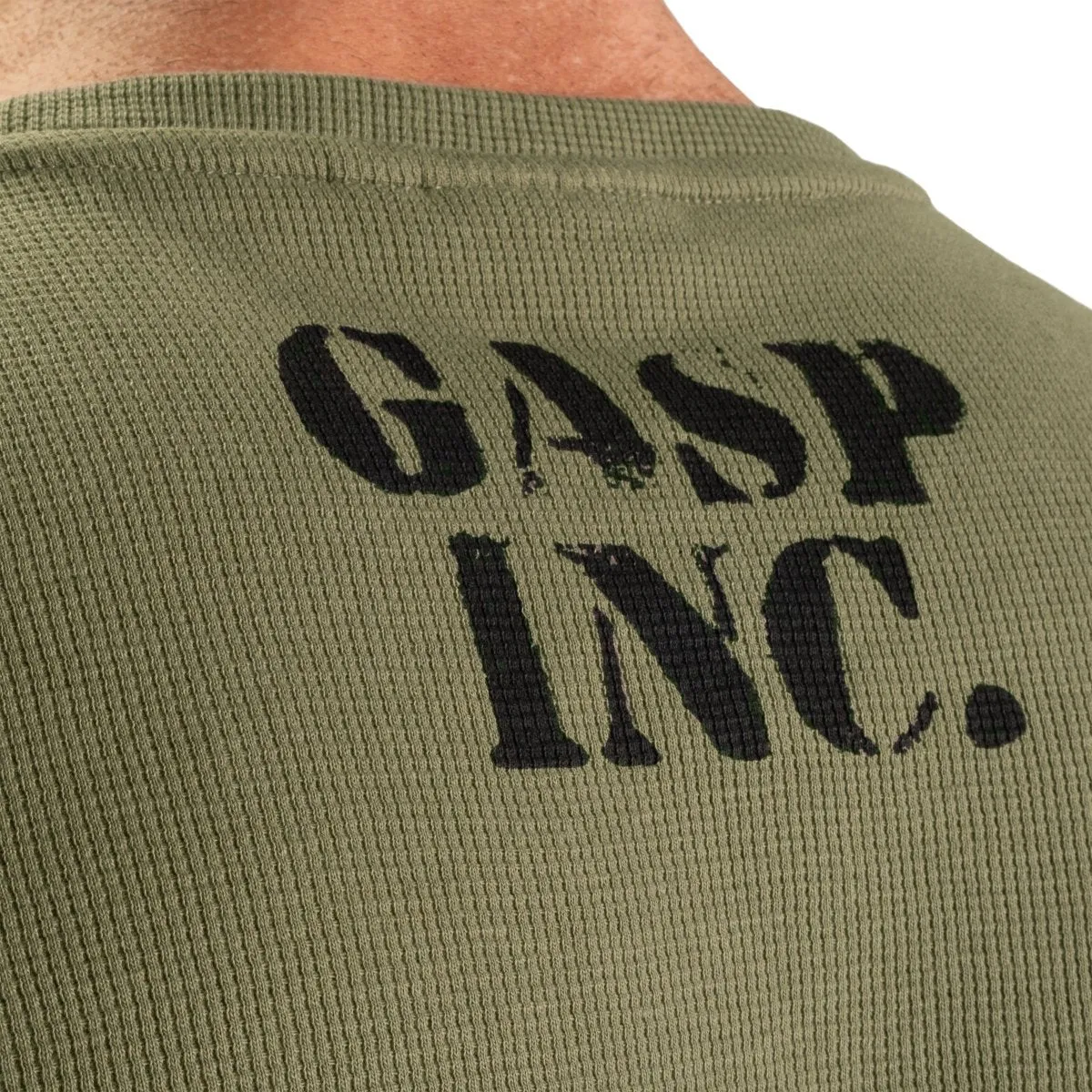 GASP Thermal Gym Sweater - Washed Green
