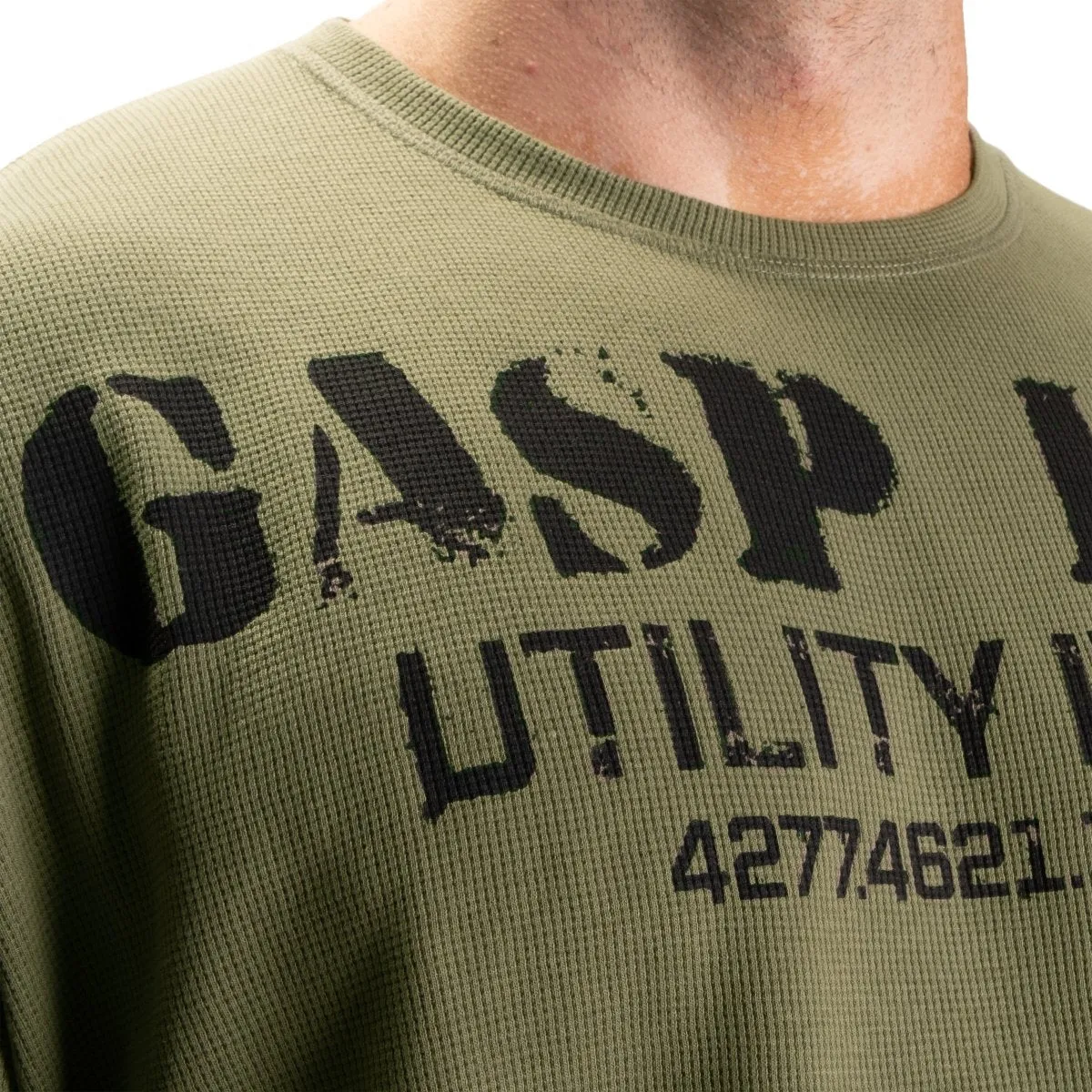 GASP Thermal Gym Sweater - Washed Green
