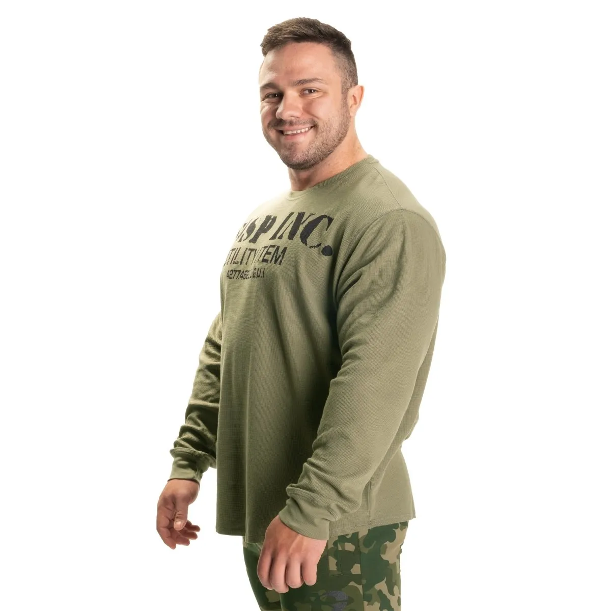 GASP Thermal Gym Sweater - Washed Green