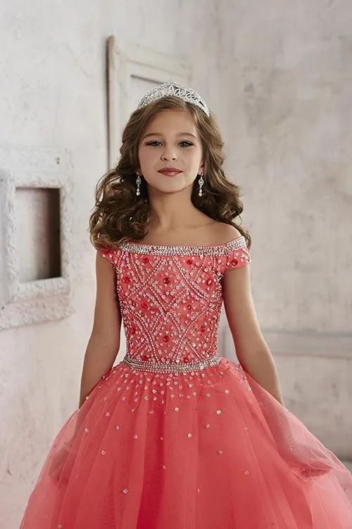 Girls Off Shoulder Ballgown | Tiffany