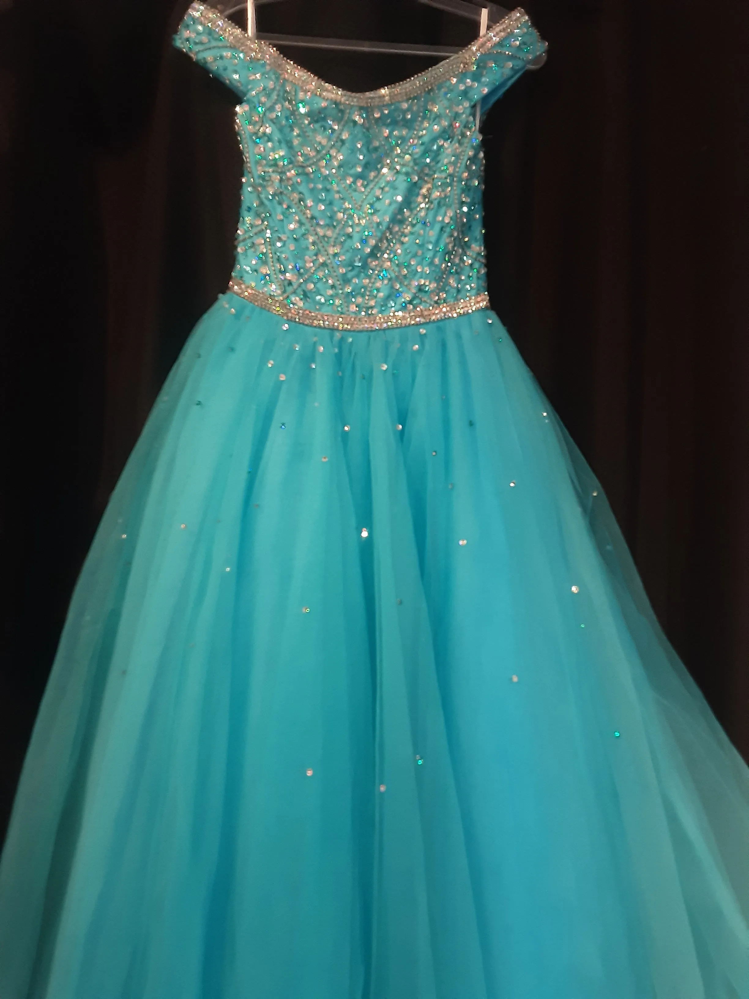 Girls Off Shoulder Ballgown | Tiffany