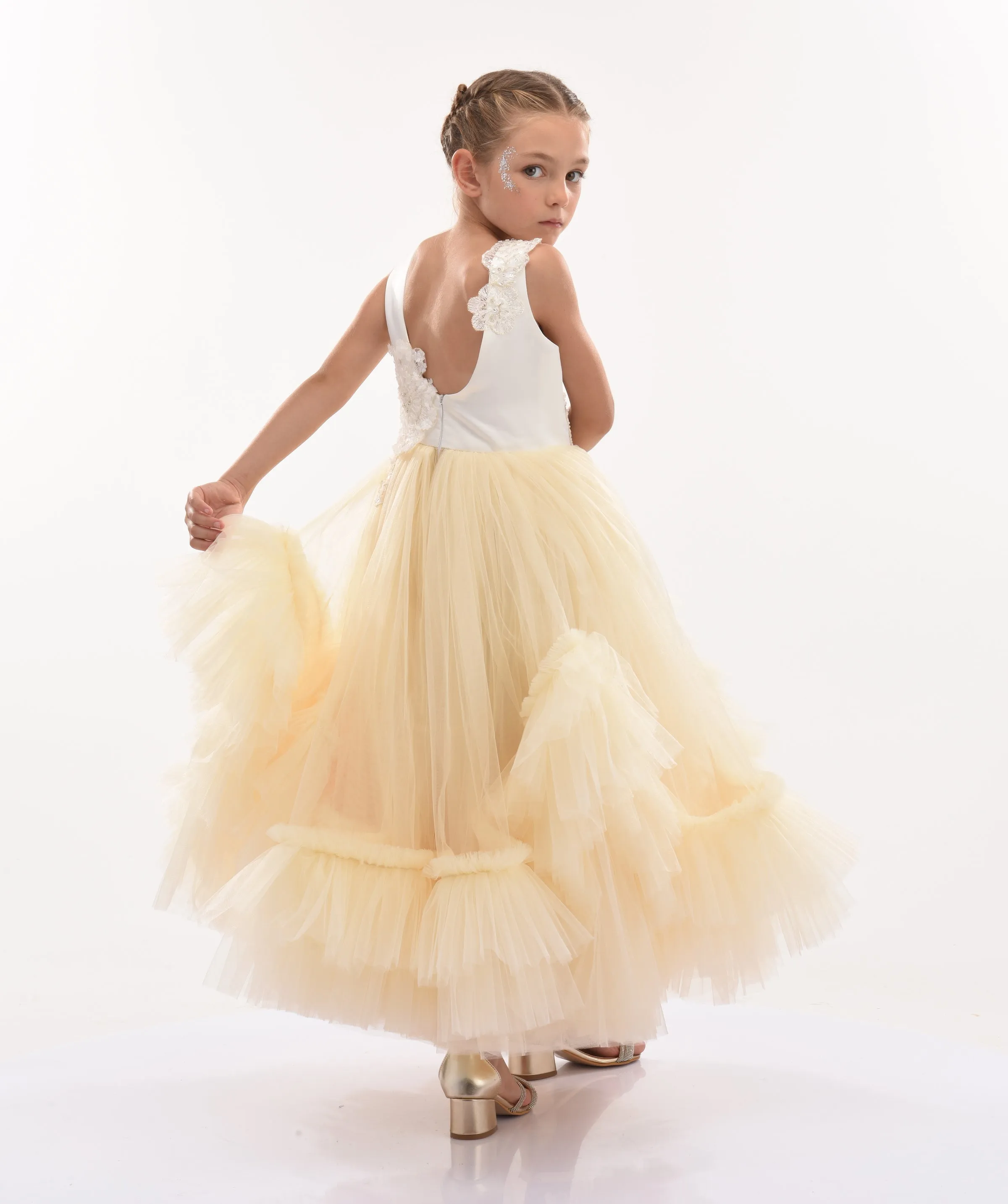 Gold Amber Tulle Dress