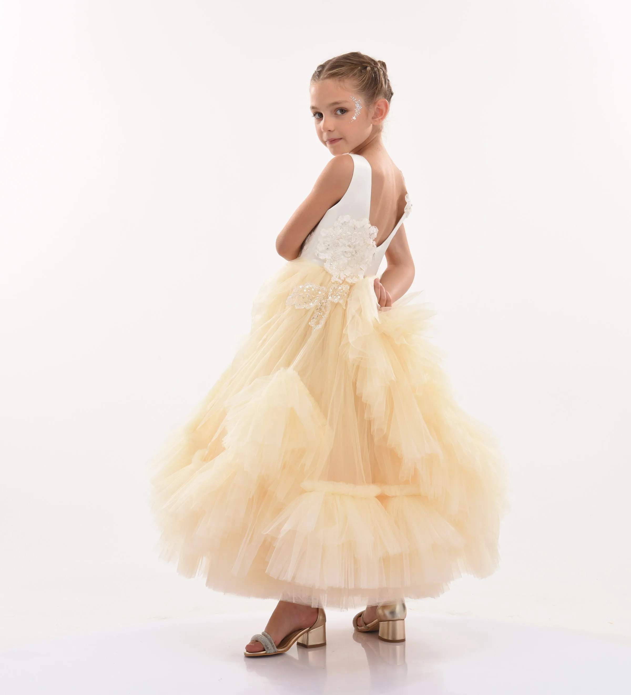 Gold Amber Tulle Dress