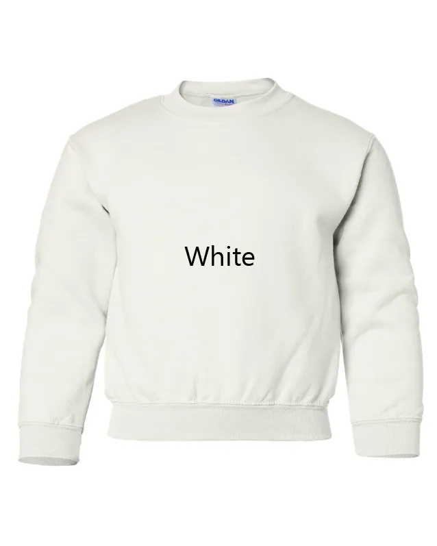 Grumpy Highland Cow Embroidered YOUTH Crewneck Sweatshirt