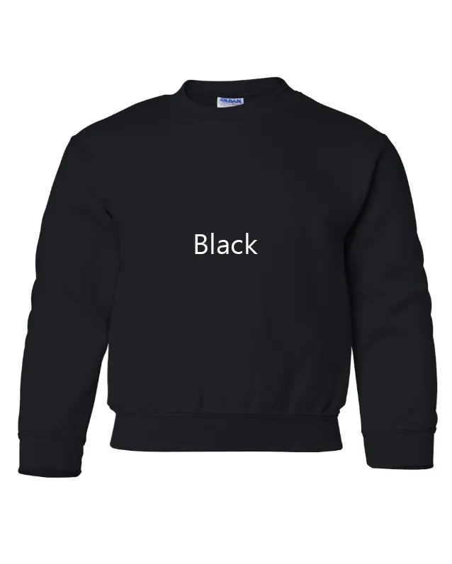 Grumpy Highland Cow Embroidered YOUTH Crewneck Sweatshirt