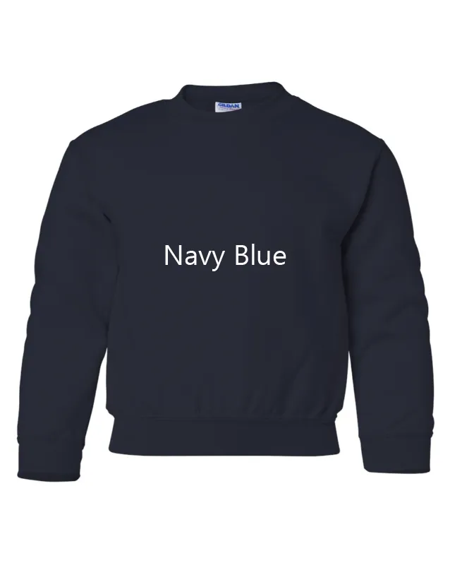 Grumpy Highland Cow Embroidered YOUTH Crewneck Sweatshirt