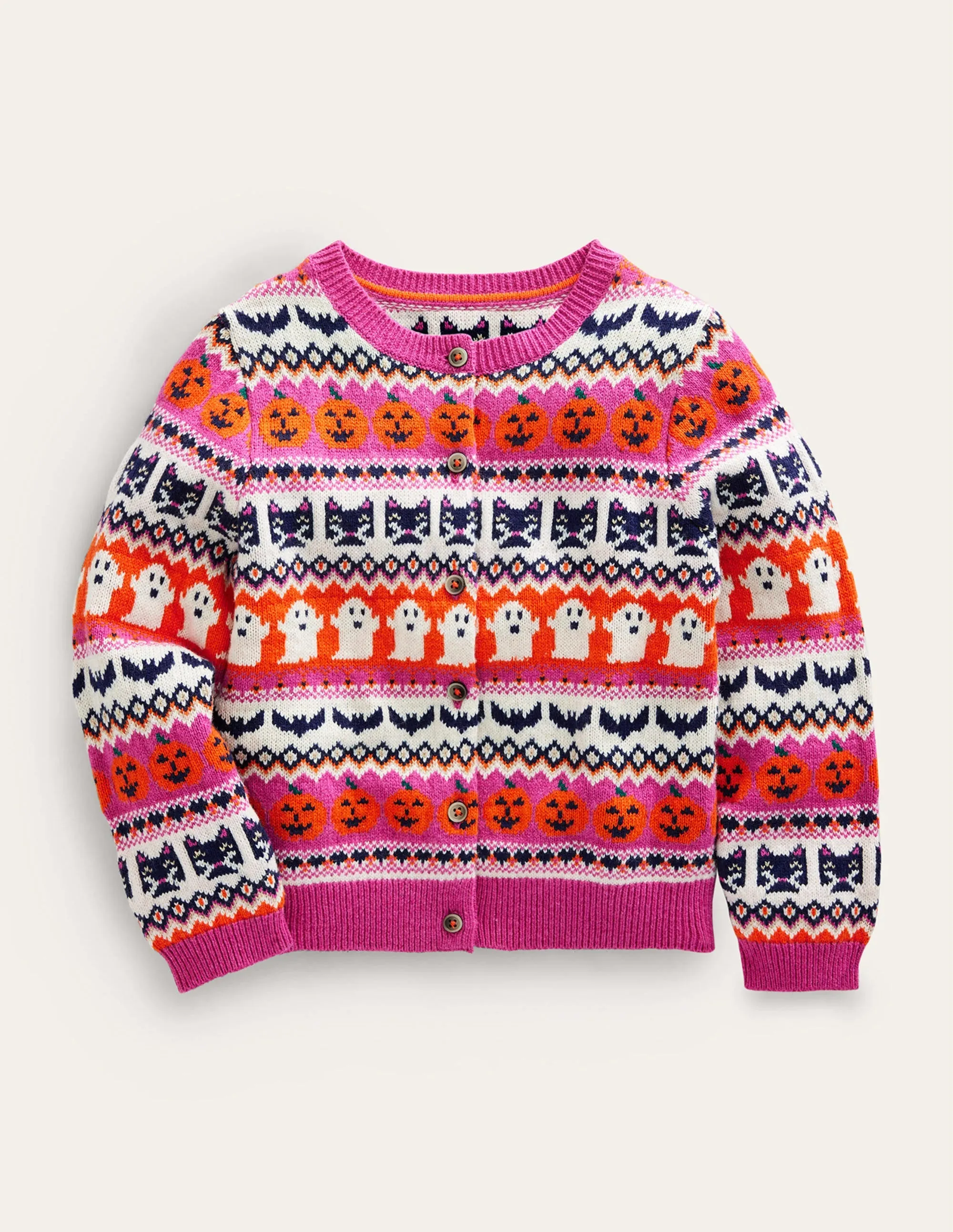 Halloween Fair Isle Cardigan-Halloween Fairisle