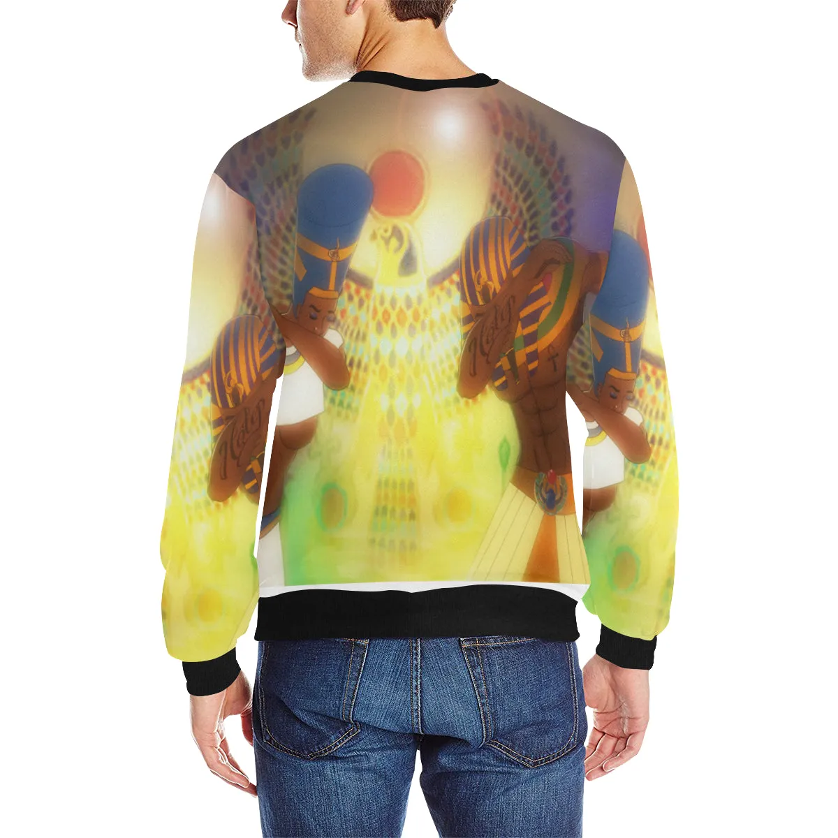HOTEP DAB Men's Rib Cuff Crew Neck Sweatshirt