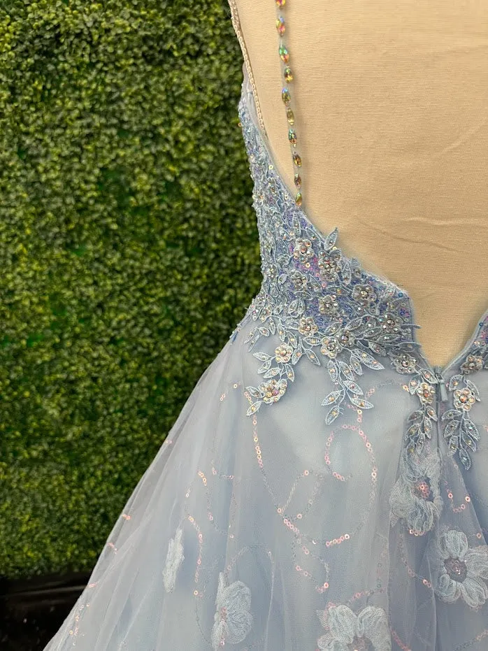 Johnathan Kayne 31264 Size 2 Pink Sequin Lace Shimmer Ballgown Prom Dress
