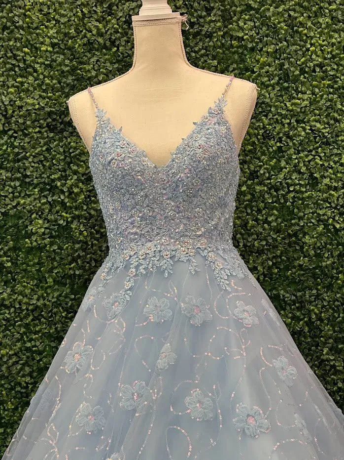Johnathan Kayne 31264 Size 2 Pink Sequin Lace Shimmer Ballgown Prom Dress