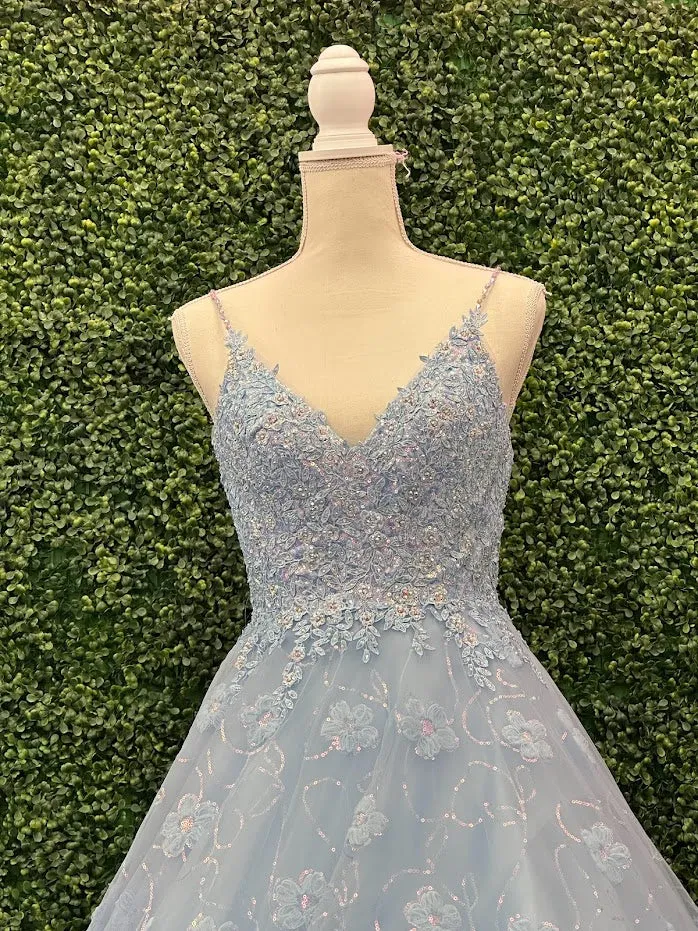 Johnathan Kayne 31264 Size 2 Pink Sequin Lace Shimmer Ballgown Prom Dress
