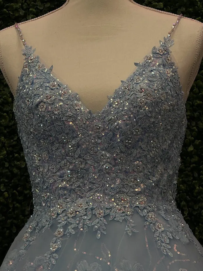 Johnathan Kayne 31264 Size 2 Pink Sequin Lace Shimmer Ballgown Prom Dress