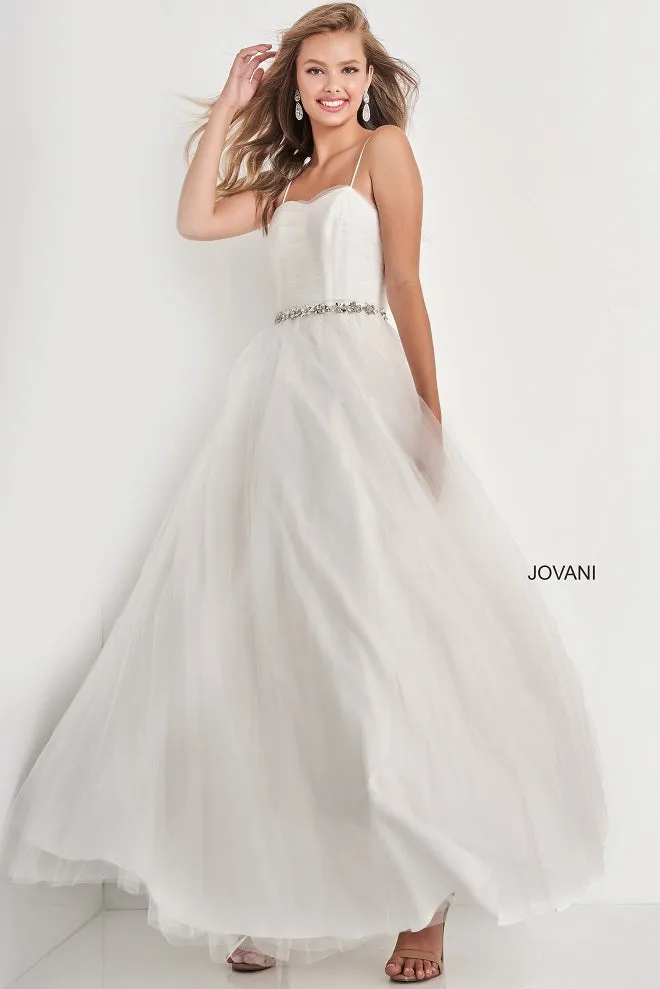 Jovani Kids k66712 Embellished Crystal Girls Ballgown Pageant Dress Flower Tulle