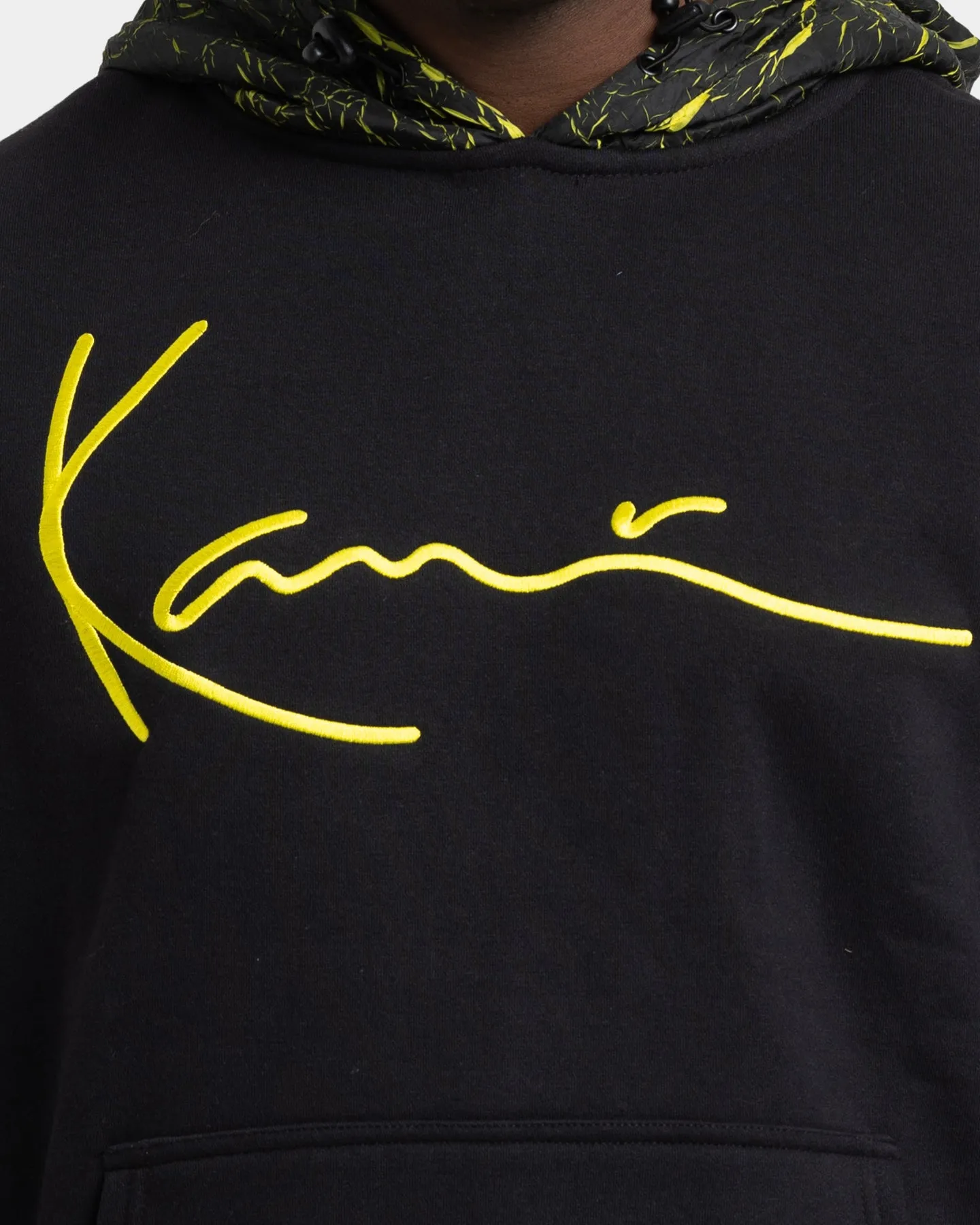 Karl Kani Men's Signature Patch Hoodie Black/Yellow
