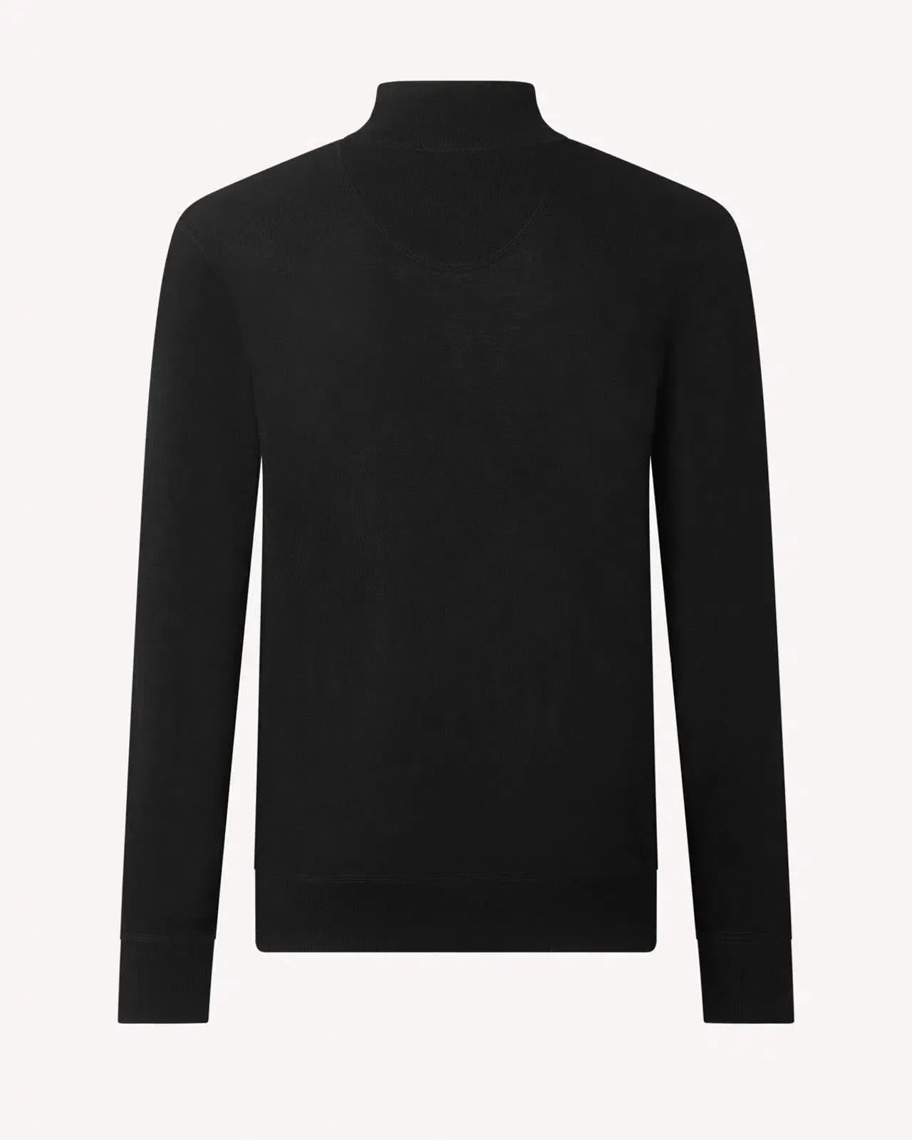 Kilgour Merino Wool Roll Neck Jumper Black