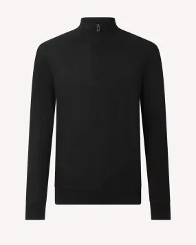 Kilgour Merino Wool Roll Neck Jumper Black