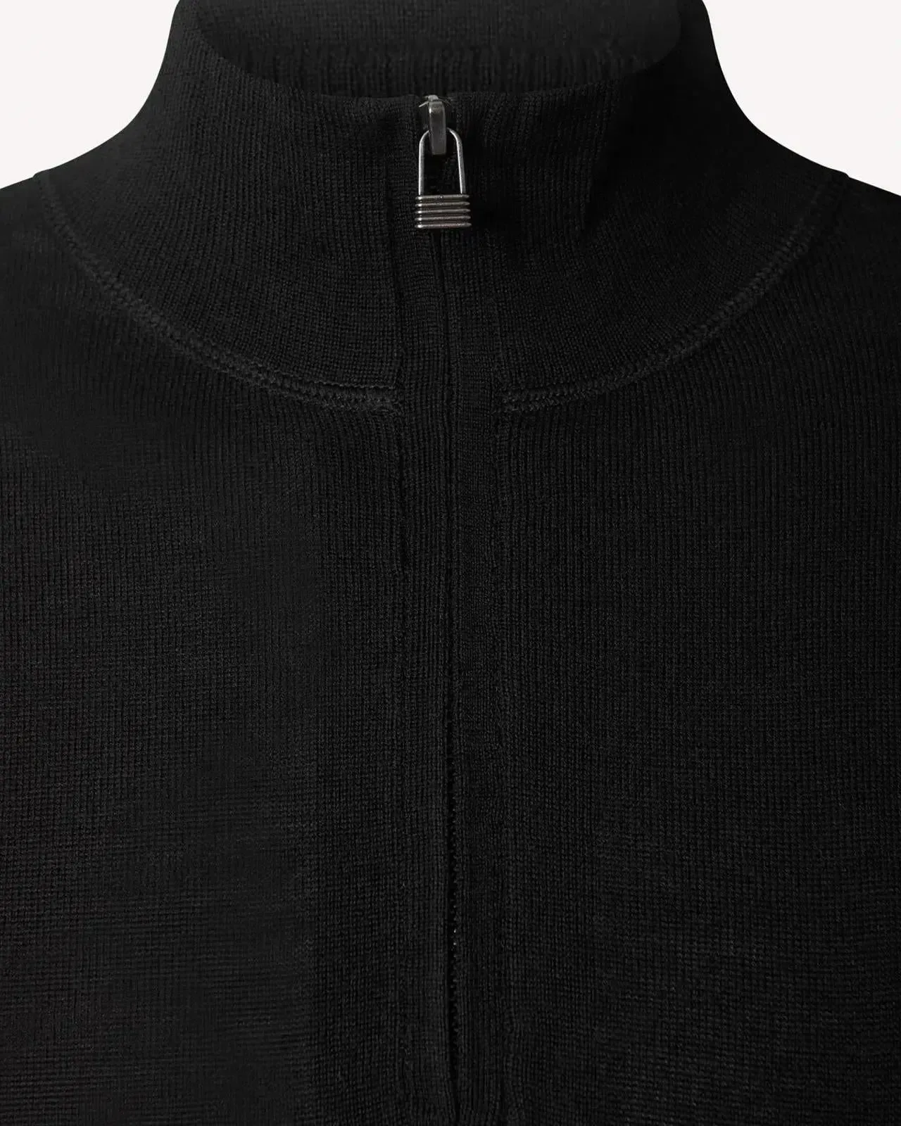 Kilgour Merino Wool Roll Neck Jumper Black