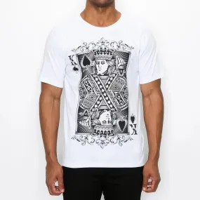 King of Spades T-Shirt  - White