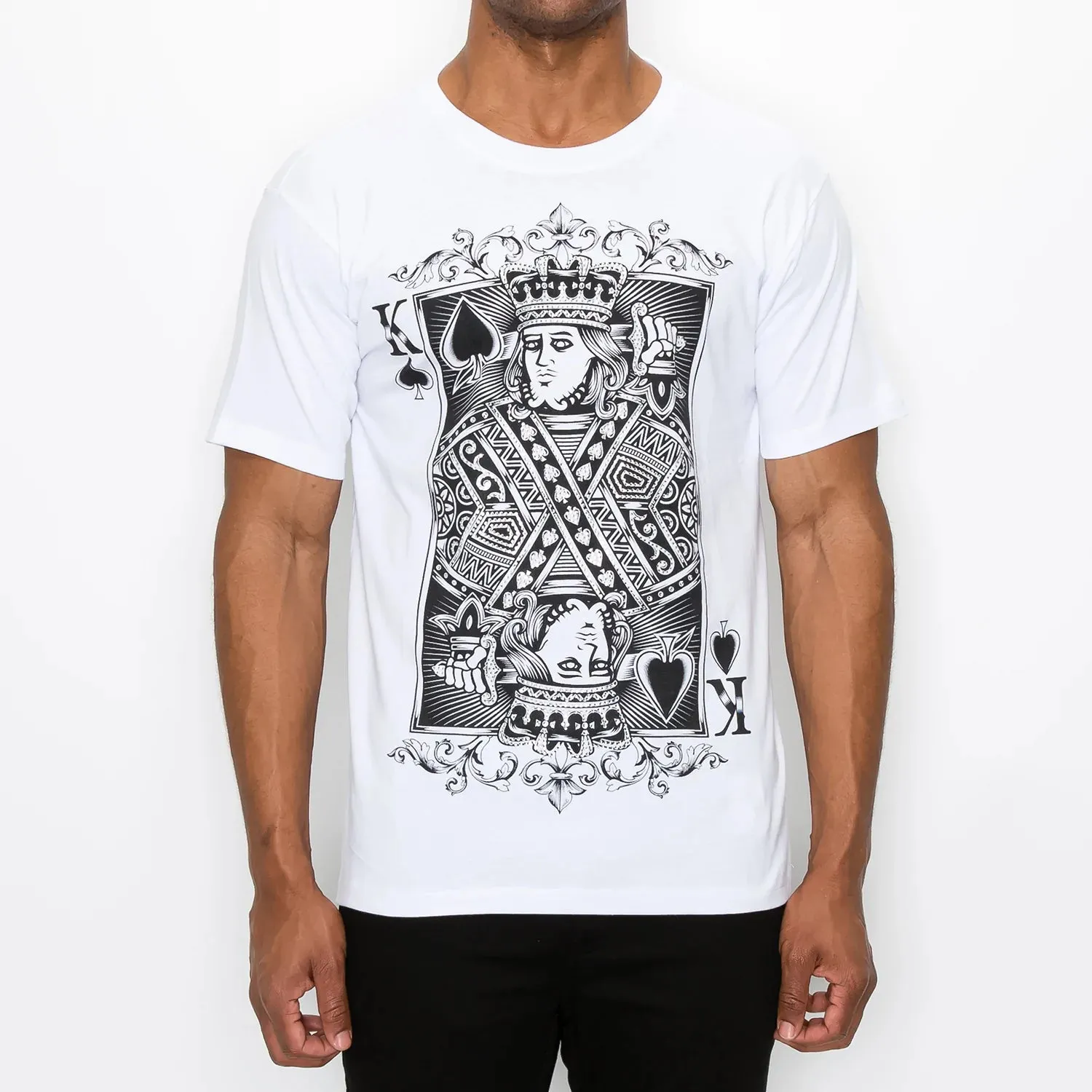 King of Spades T-Shirt  - White
