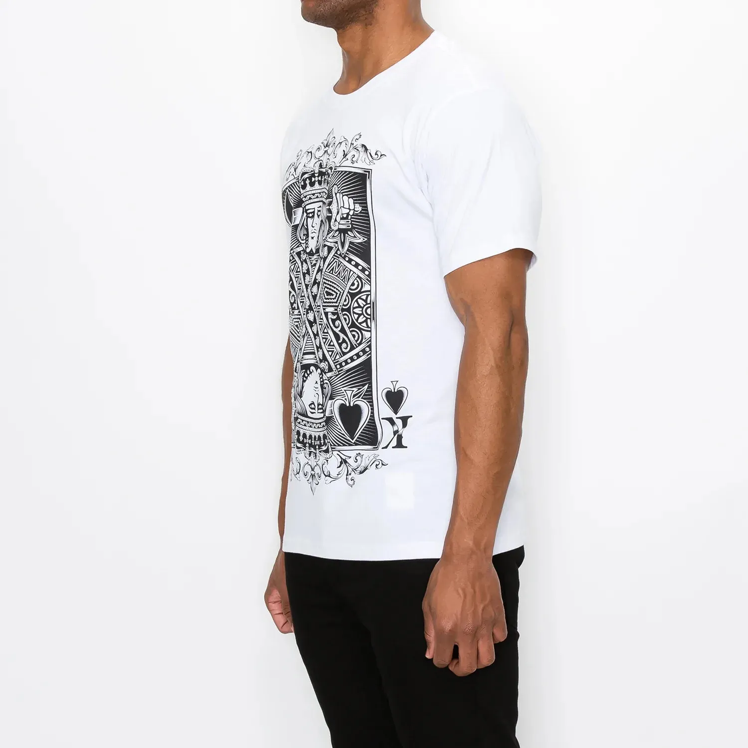 King of Spades T-Shirt  - White