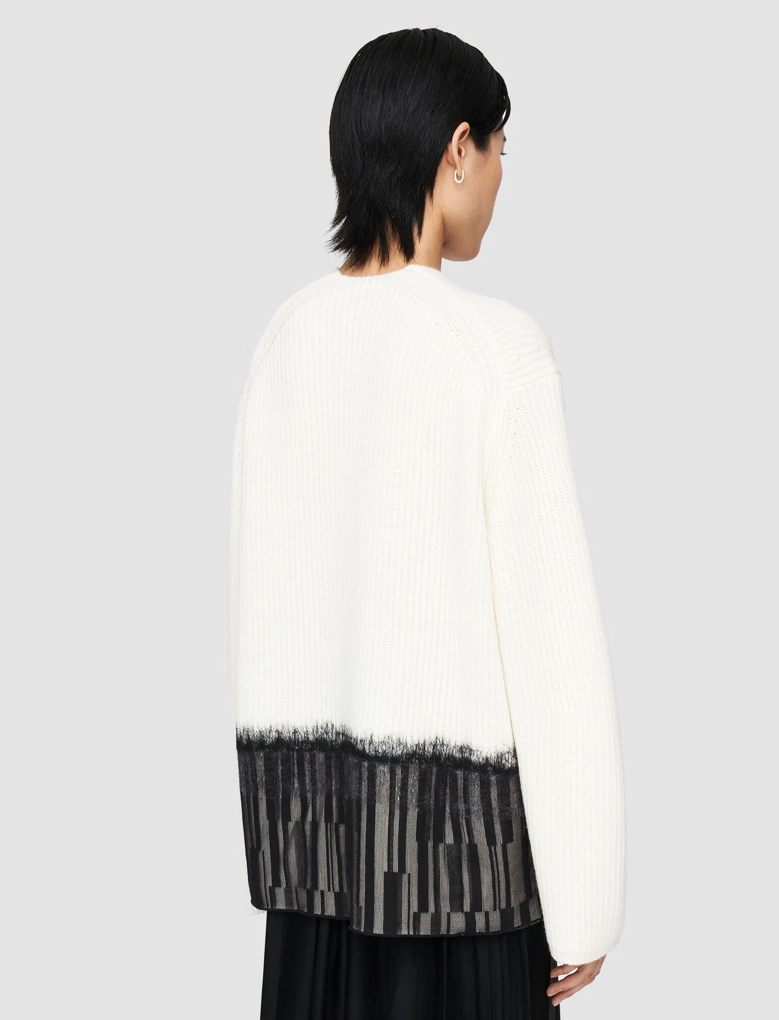 Knit & Lace V Neck Jumper
