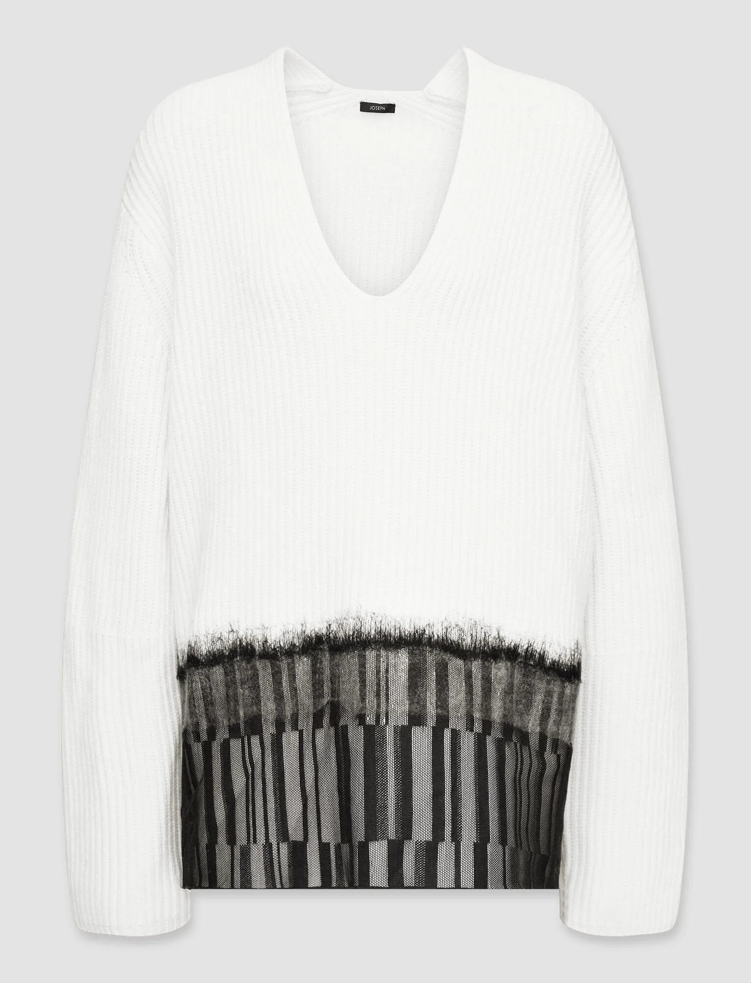 Knit & Lace V Neck Jumper
