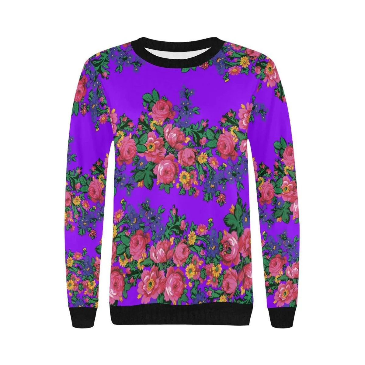 Kokum's Revenge-Lilac Women's Rib Cuff Crew Neck Sweatshirt