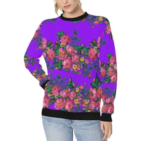 Kokum's Revenge-Lilac Women's Rib Cuff Crew Neck Sweatshirt