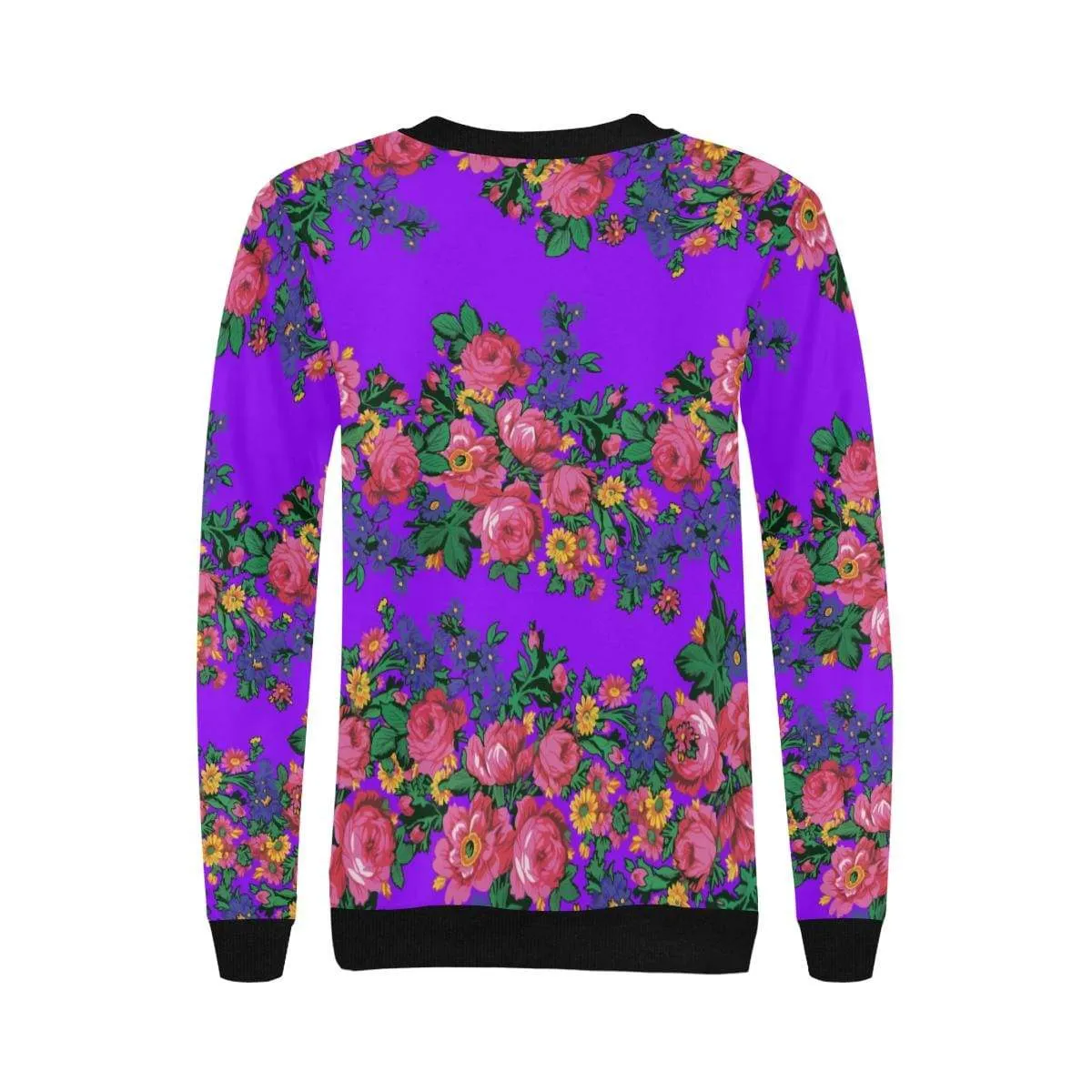 Kokum's Revenge-Lilac Women's Rib Cuff Crew Neck Sweatshirt