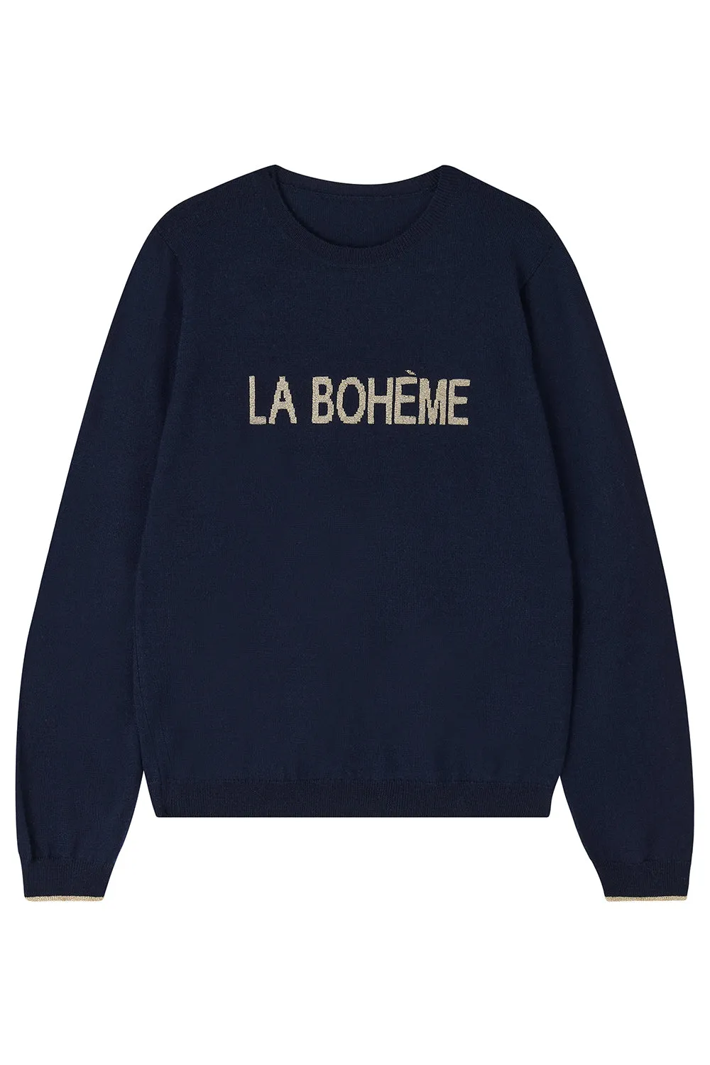 La Bohème merino wool jumper in navy