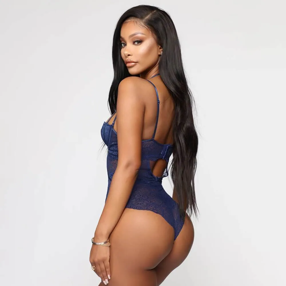 Lace Cutout Spaghetti Strap Bodysuits