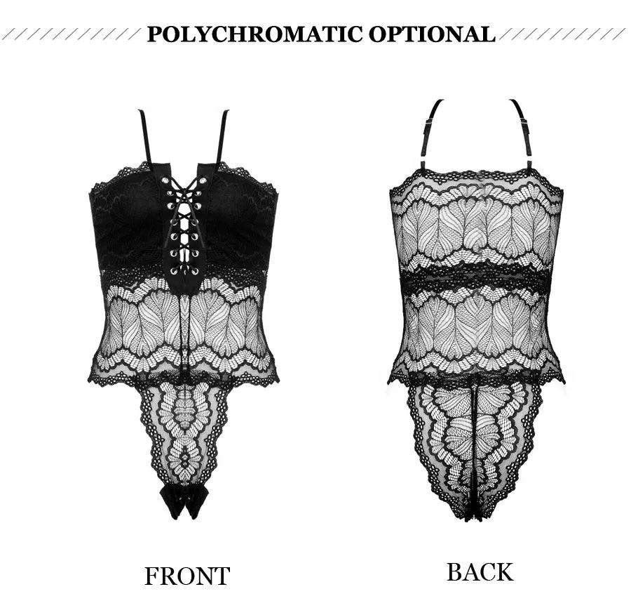 Laced Romance Nylon Bodysuit – Captivating Elegance with Intricate Lace Details