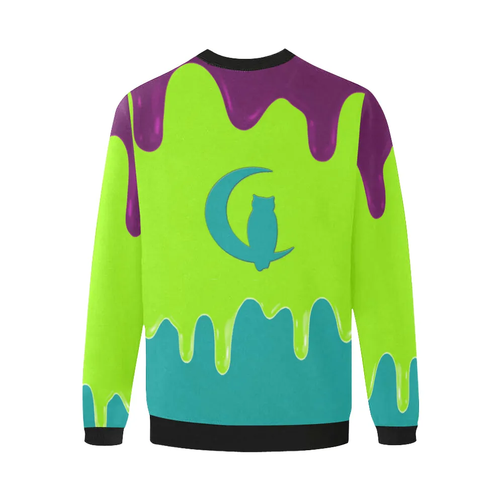 LACHOUETT PURPLE DRIP Men's Oversized Fleece Crew Sweatshirt