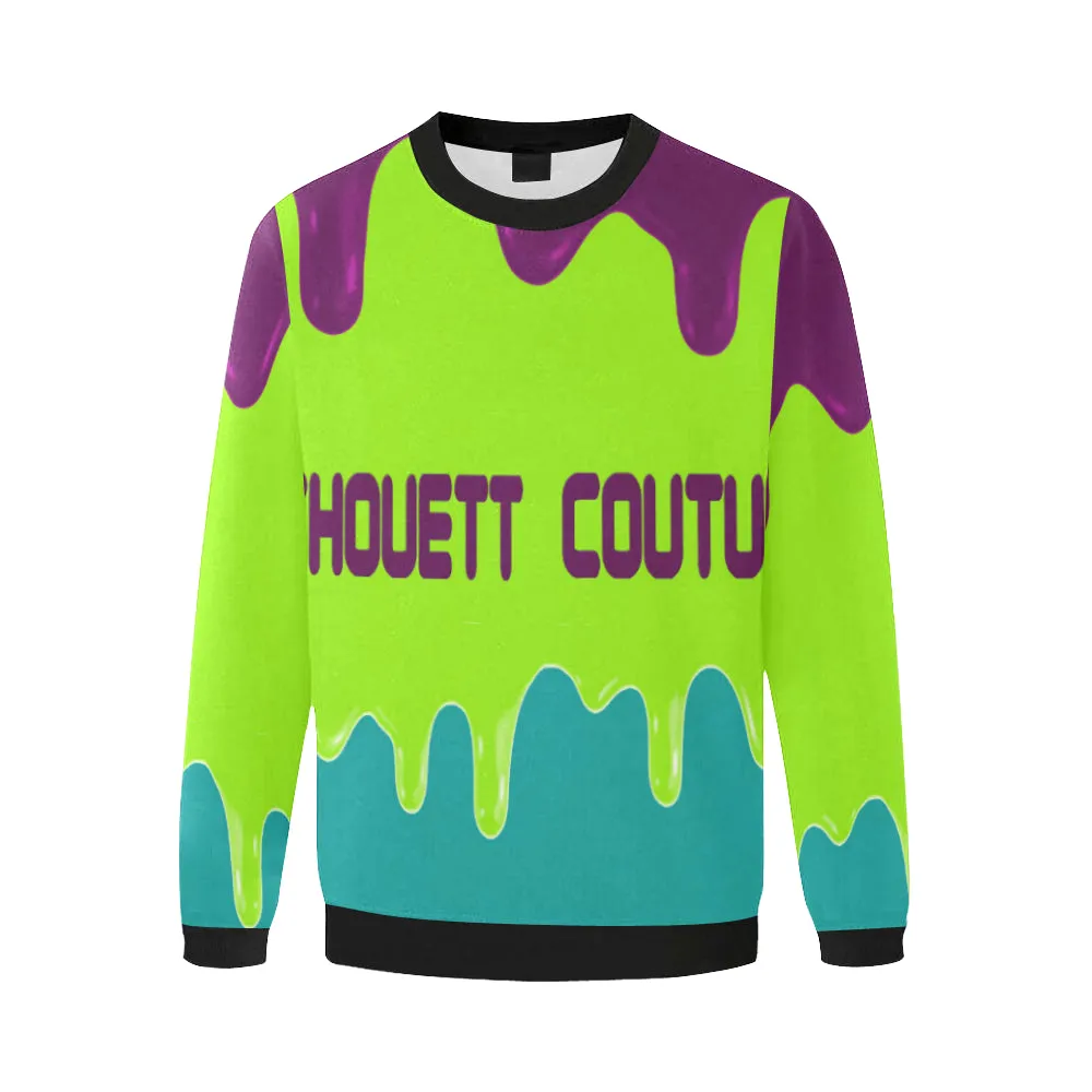 LACHOUETT PURPLE DRIP Men's Oversized Fleece Crew Sweatshirt