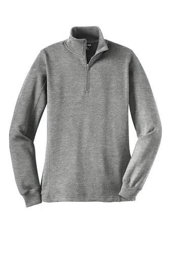 Ladies 1/4 Sport-Tek Pullover Sweatshirt -Vintage Heather