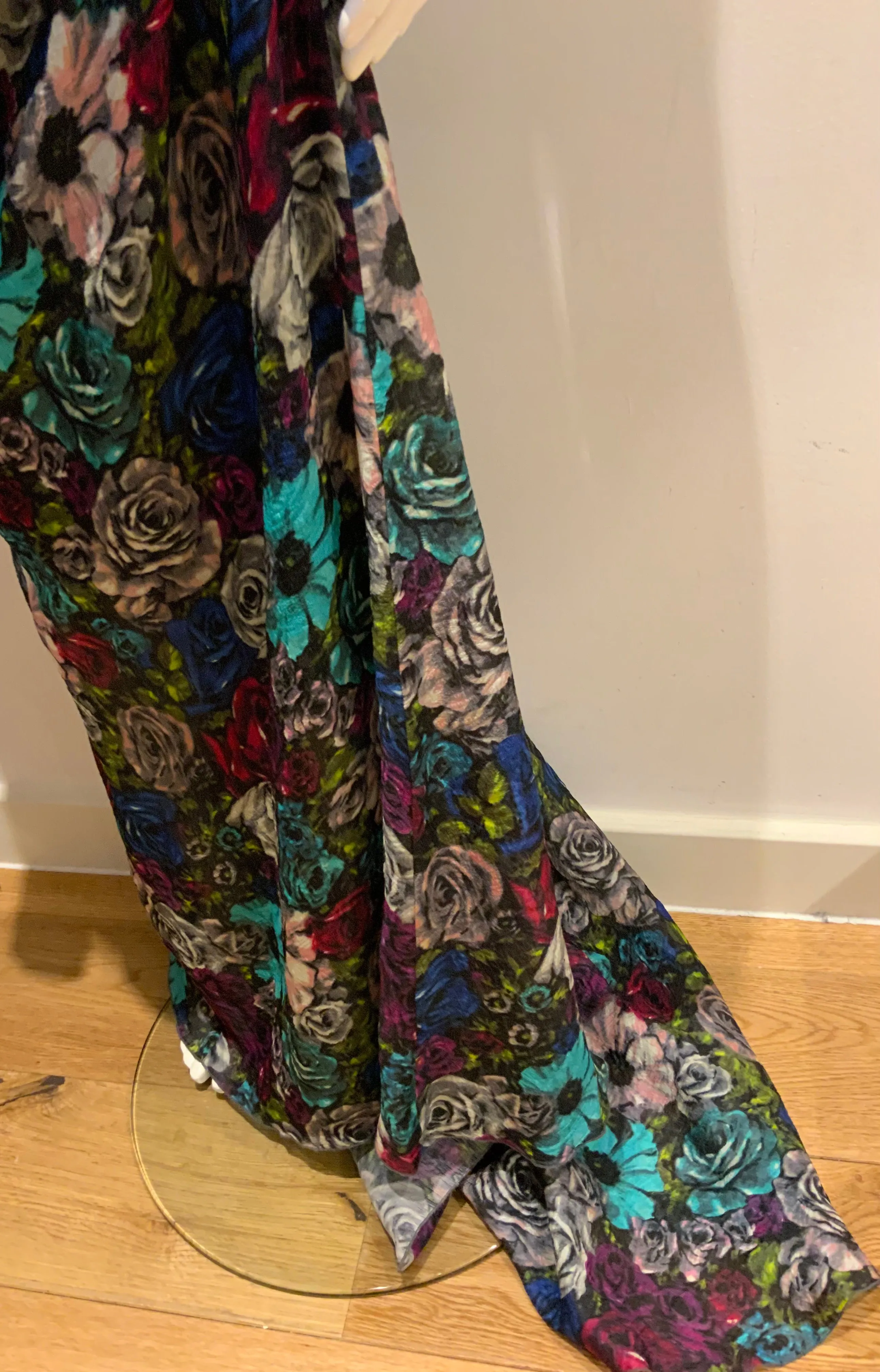 LANVIN Strapless silk-crepe floral gown dress RED CARPET F 40 UK 12 US 8 ladies