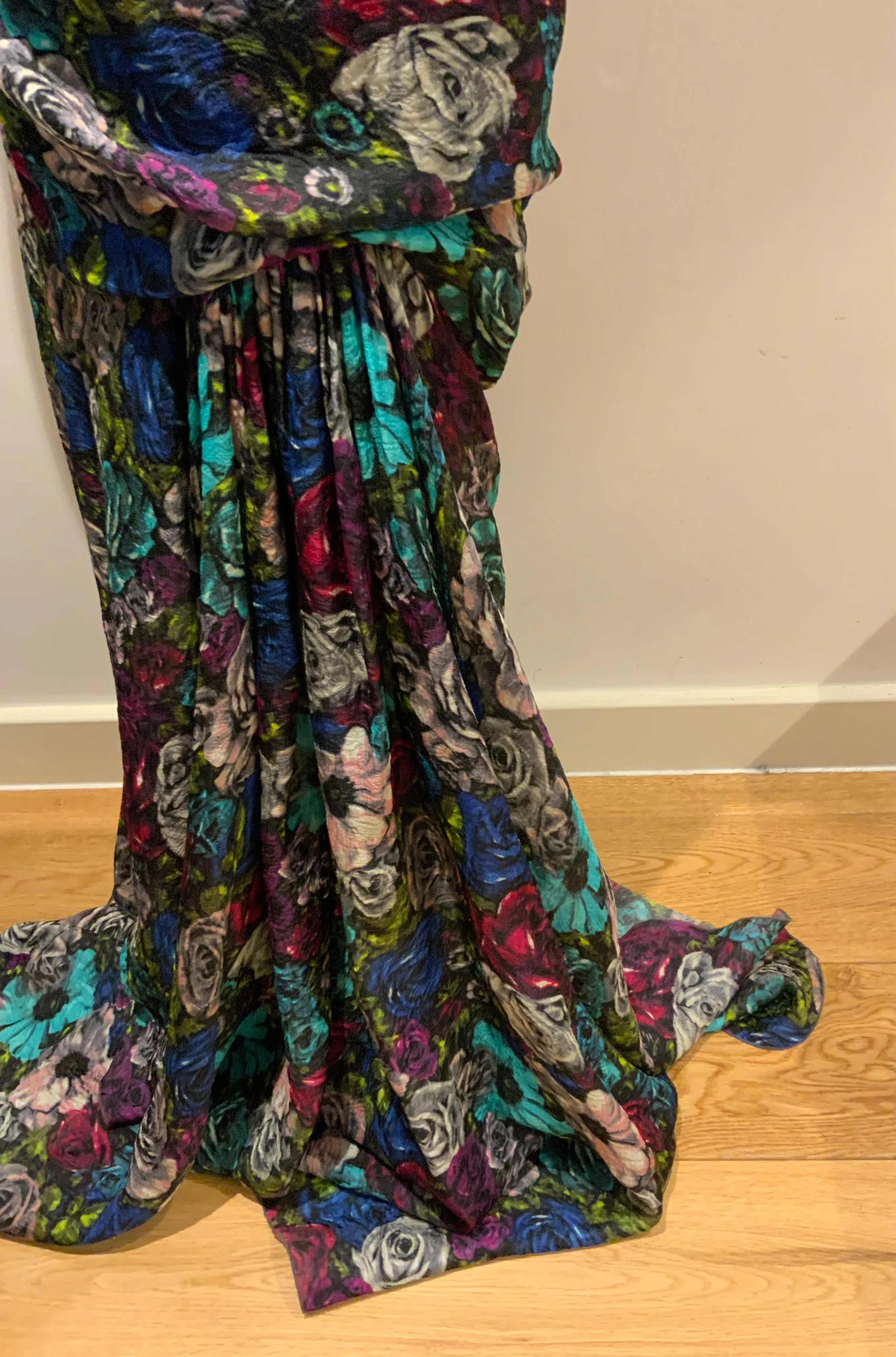 LANVIN Strapless silk-crepe floral gown dress RED CARPET F 40 UK 12 US 8 ladies