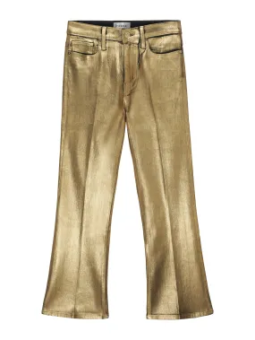 Le Crop Mini Boot Pants | Gold Chrome