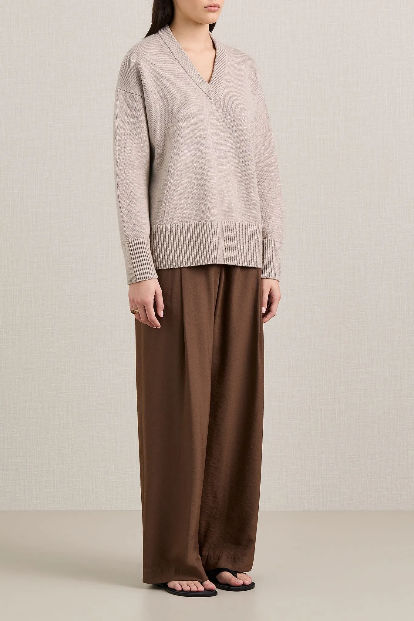 Lewis Knit in Almond Melange