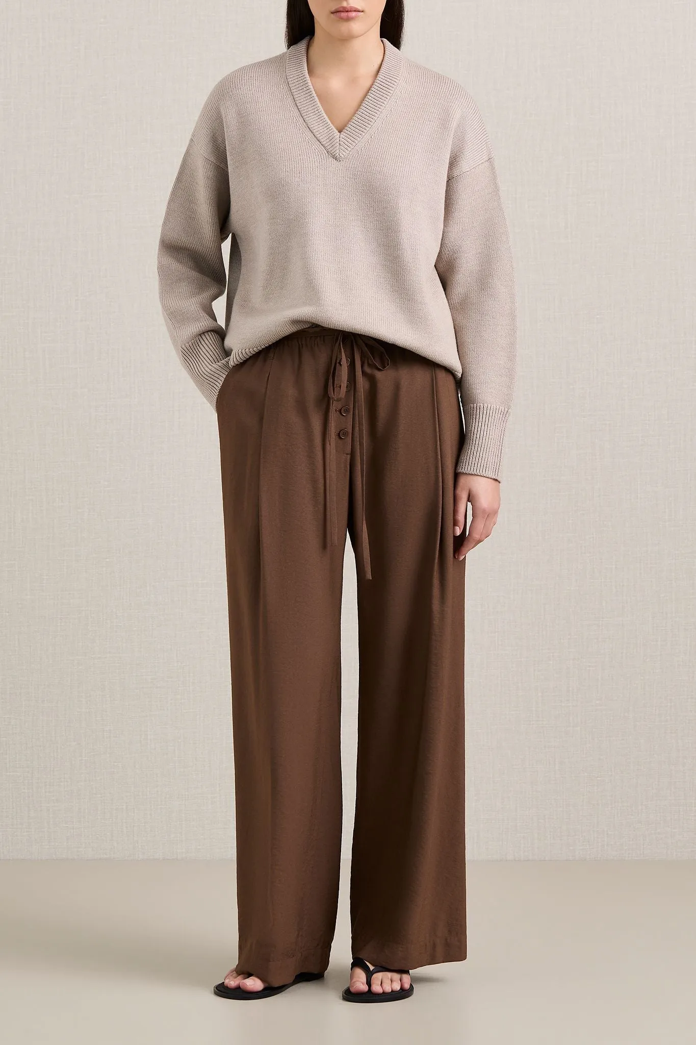 Lewis Knit in Almond Melange