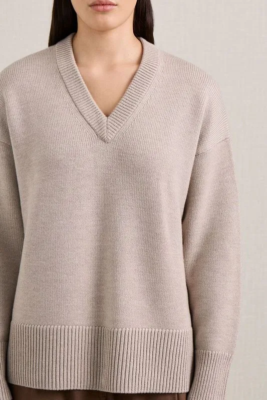 Lewis Knit in Almond Melange