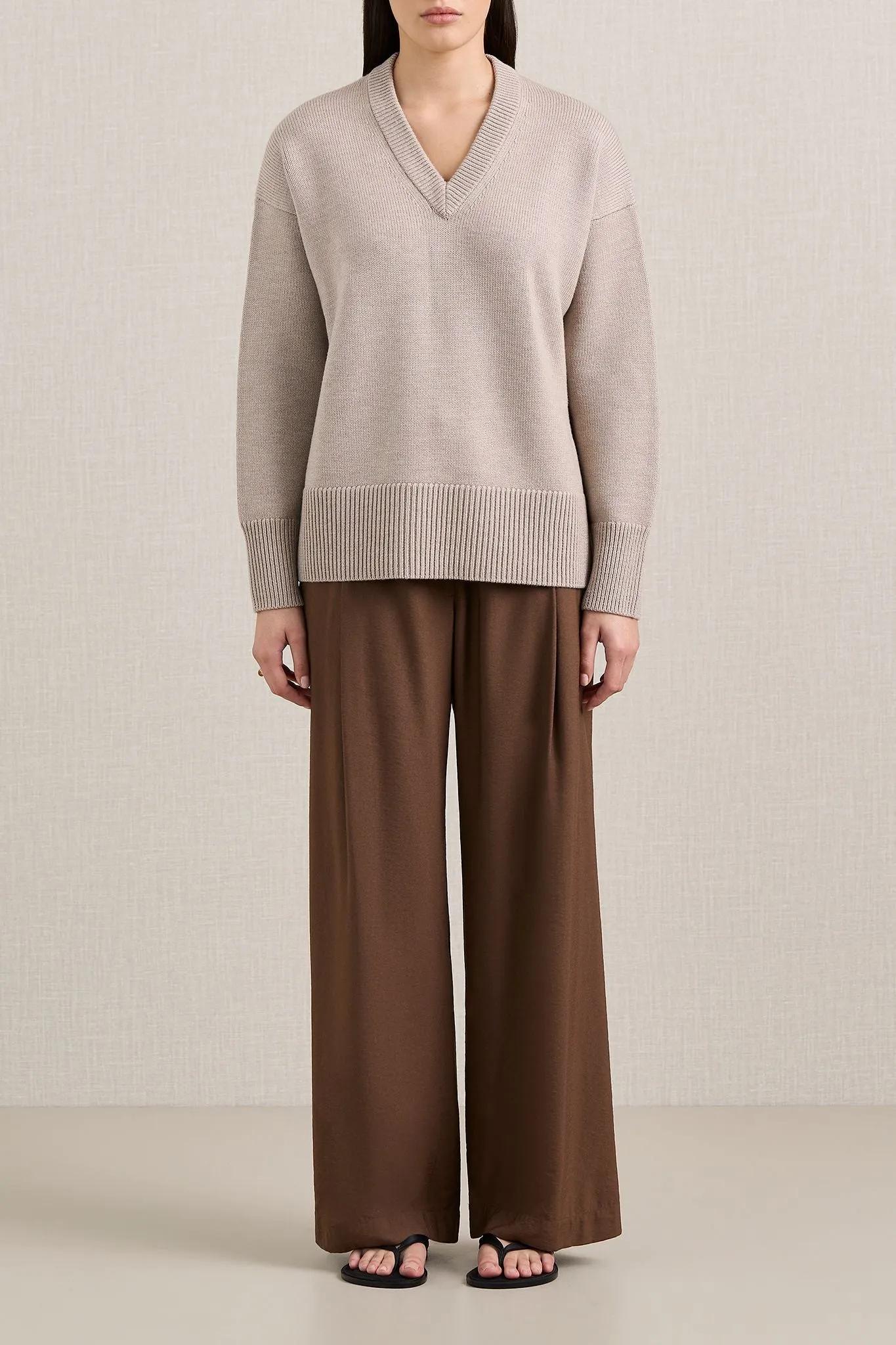 Lewis Knit in Almond Melange
