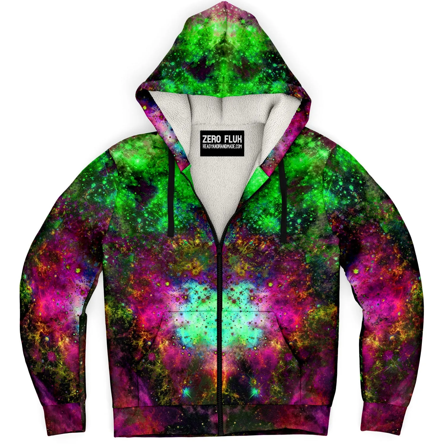 Lilith Psychedelic Fleece-Lined Zip-Up Hoodie