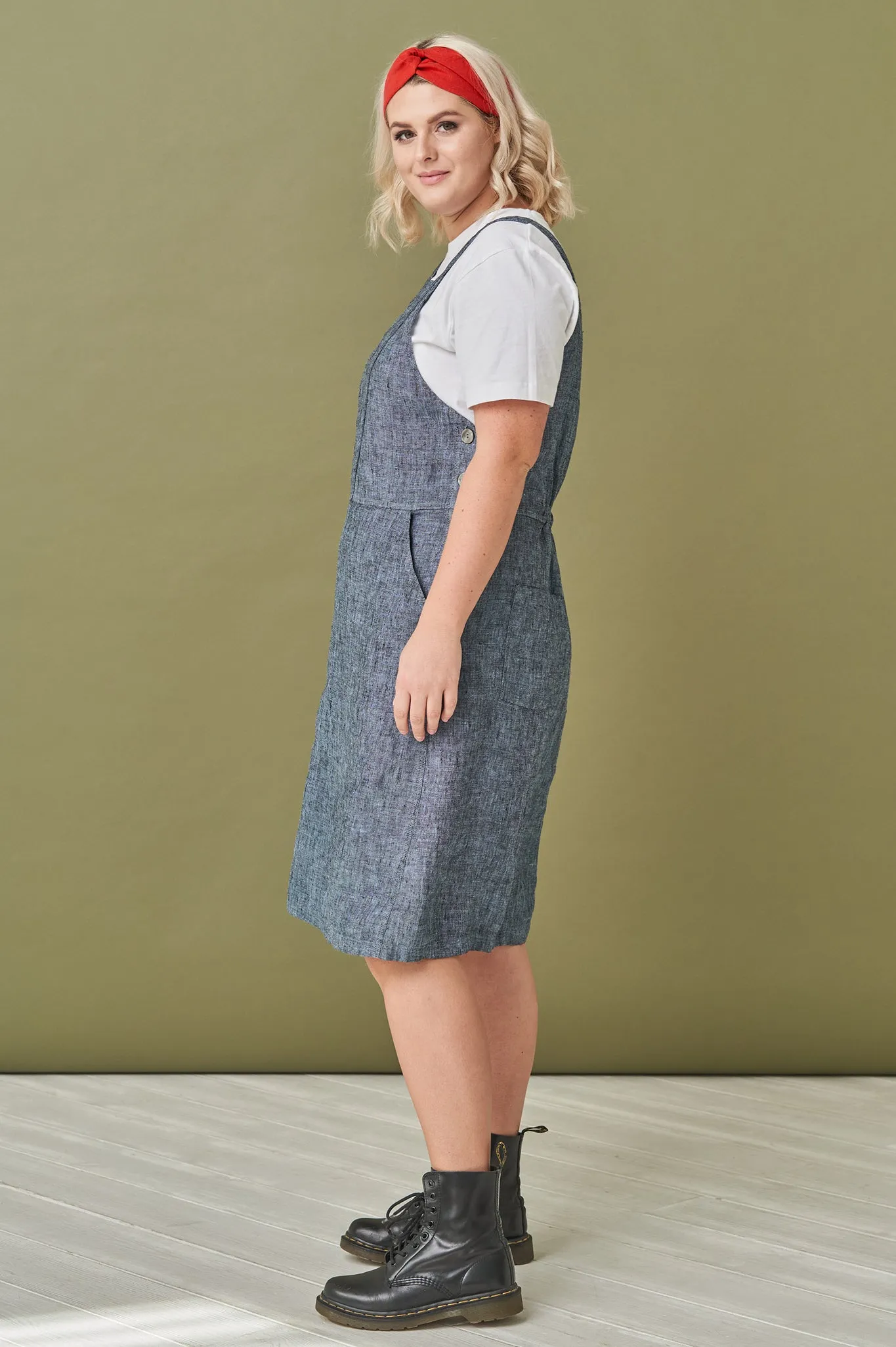 Linen apron dress Luka