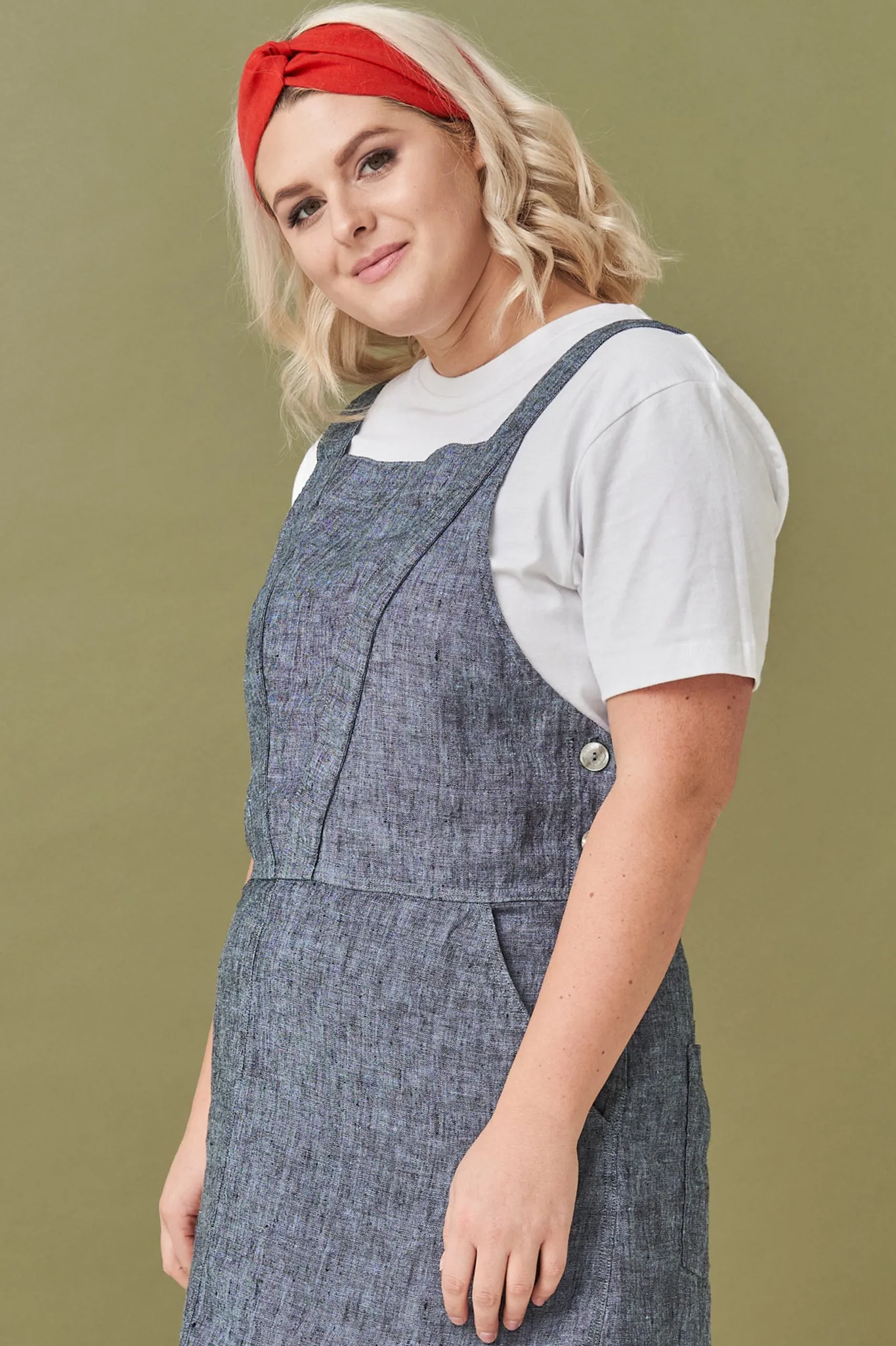 Linen apron dress Luka