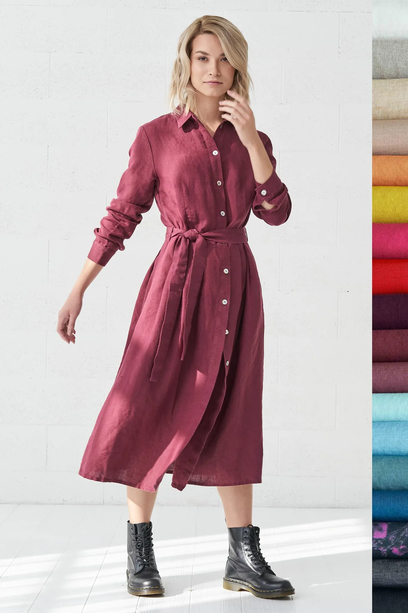 Linen autumn dress Mona