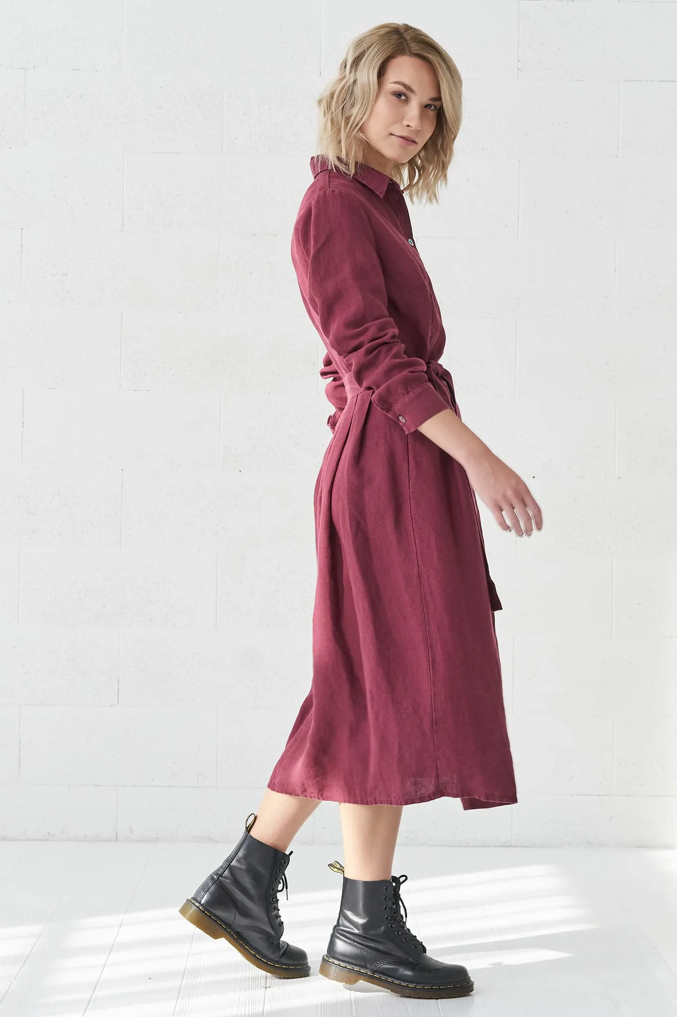 Linen autumn dress Mona